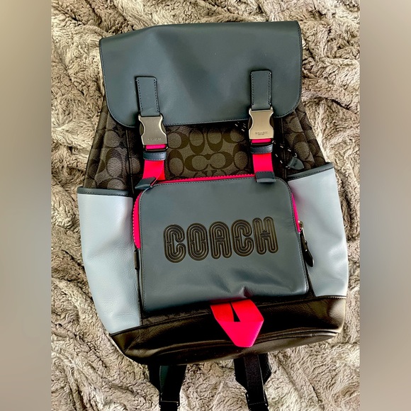 Coach Bags Coach Track Backpack In Colorblock Signature Canvas With